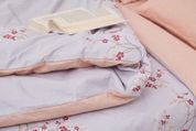 Комплект постельного белья Юнона-10 (евро, ранфорс, наволочки: 50х70 см 2 шт и 70х70 см 2 шт, красные цветы с пудровым) IMI m-ps-rnf-nn-10-vr-kv-pd фото 6