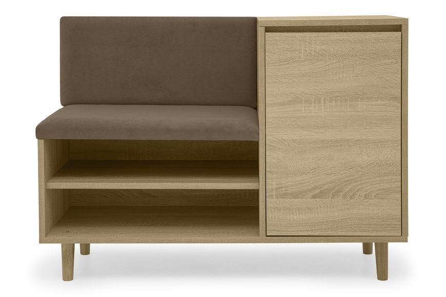 Тумба для обуви с сидением FrostFeel-12 (дуб сонома и лили 09, 100х40х73 см) ltmb-to12-db-snm фото