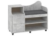 Тумба для обуви Harnex (93 &times; 38 &times; 75,5 см, бетон и саванна дарк грей) ph-tmb-vz-b2-bt-svn-drg фото