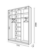 Шкаф-купе Нарния-2 (180 &times; 45 &times; 240 см, дуб сонома светлый) m-shk-nrn-2-45-db-snm фото 8