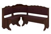 Кухонний куточок GourmetGrove-1 (шкірзам, бордо + горіх, 150х110 см)