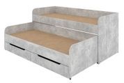 Двухъярусная выдвижная кровать Belvar-4 (197,2 &times; 83,4 &times; 86,5 см, бетон)