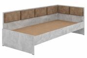 Кровать детская Belva (203,2 &times; 93,5 &times; 74,8 см, велюр, бетон, ирис 08) ph-dt-lg-s4-bt-rs8 фото