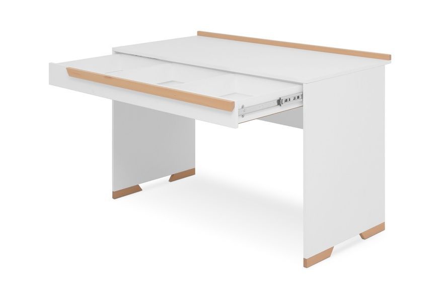 Стол письменный Утро-6 (120 &times; 60 &times; 76,3 см, бело-буковый) vr-stl-ps-stl-bl-bkv фото