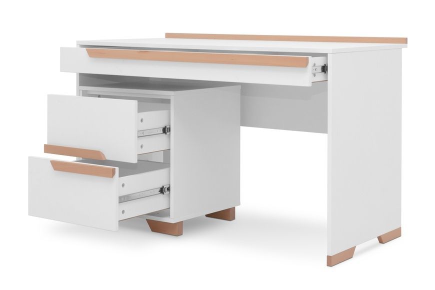 Стол письменный Утро-6 (120 &times; 60 &times; 76,3 см, бело-буковый) vr-stl-ps-stl-bl-bkv фото