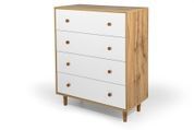 Комод UrbanOak-2 4ШУХ (Дуб Аппалачі + Німфея Альба, 80x39x97 см) IMI lkmd-hg2-db-ppl-nmf-lb фото 1