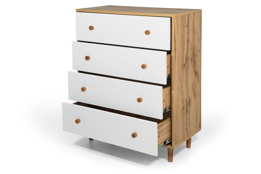 Комод UrbanOak-2 4ШУХ (Дуб Аппалачі + Німфея Альба, 80x39x97 см) IMI lkmd-hg2-db-ppl-nmf-lb фото