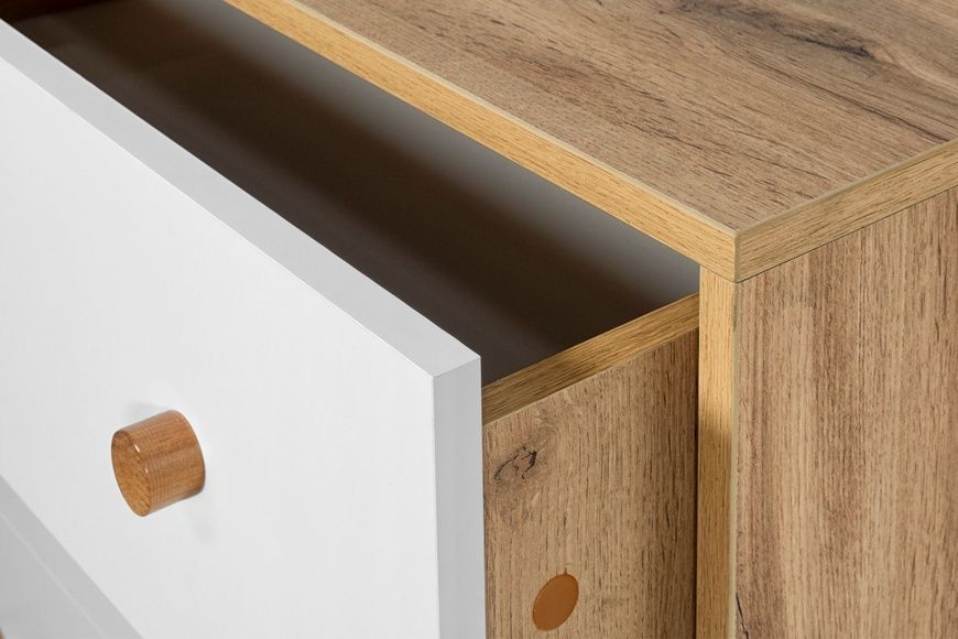 Комод UrbanOak-2 4ШУХ (Дуб Аппалачі + Німфея Альба, 80x39x97 см) IMI lkmd-hg2-db-ppl-nmf-lb фото