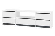 Тумба для TV Formo-8 (180 &times; 40 &times; 53 см, білий і планка антрацит) ph-tmb-tv-ns-fj-bl-pl-ntr фото