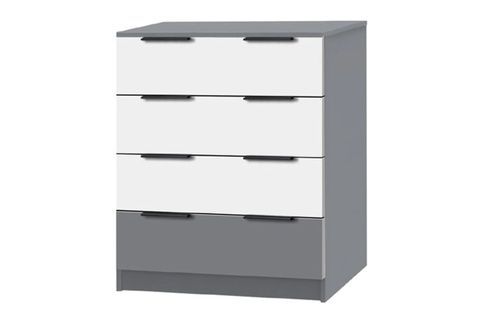 Комод Компакта-5 (80х38х88 см, сірий шифер + білий) md-kmd-cmft4b-sr-sh-bl фото