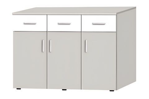 Комод Валоро-3 (125х41х93 см, кашемір + білий) md-kmd-frnch-kshm-bl фото