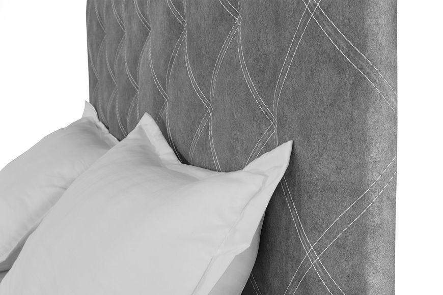 Кровать с матрасом Барвинок (160 &times; 200 см, Pocket Spring, велюр, без подъемного механизма, светло-серый) IMI brvnk-am160x200ssb-mt фото